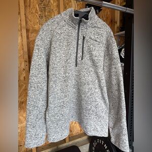 Eddie Bauer Men's Heathered Gray Zip-Up Sweater